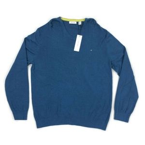 Calvin Klein Mens V Neck Sweater Pullover Casual